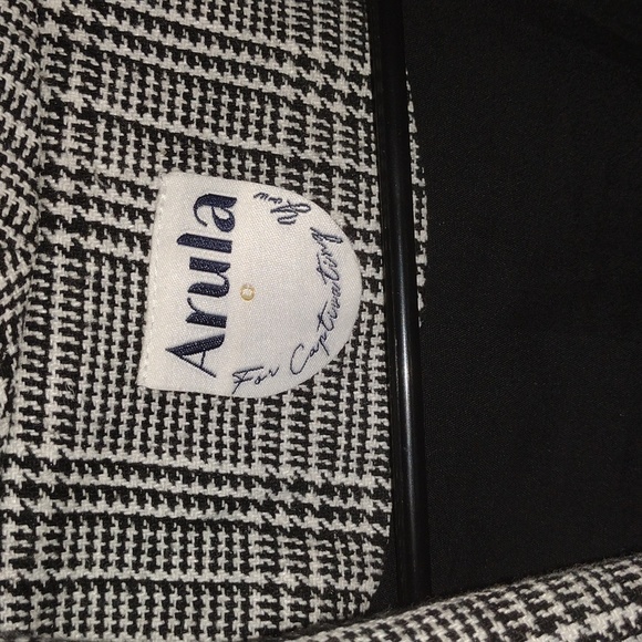 Arula Black and White Plaid Blazer C/3X - Picture 4 of 7